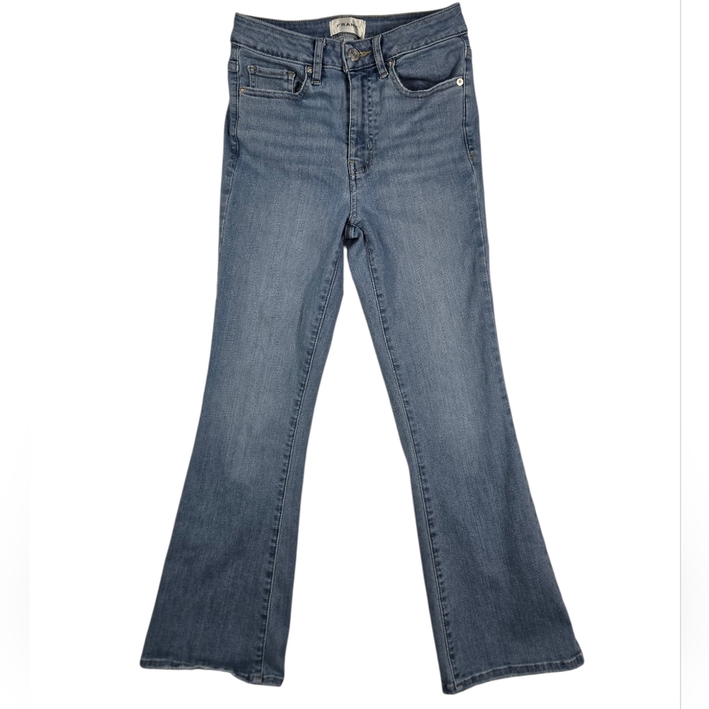 FRAME Le Crop Mini Boot Jeans 25 Blue Springs Light Wash Cropped Bootcut